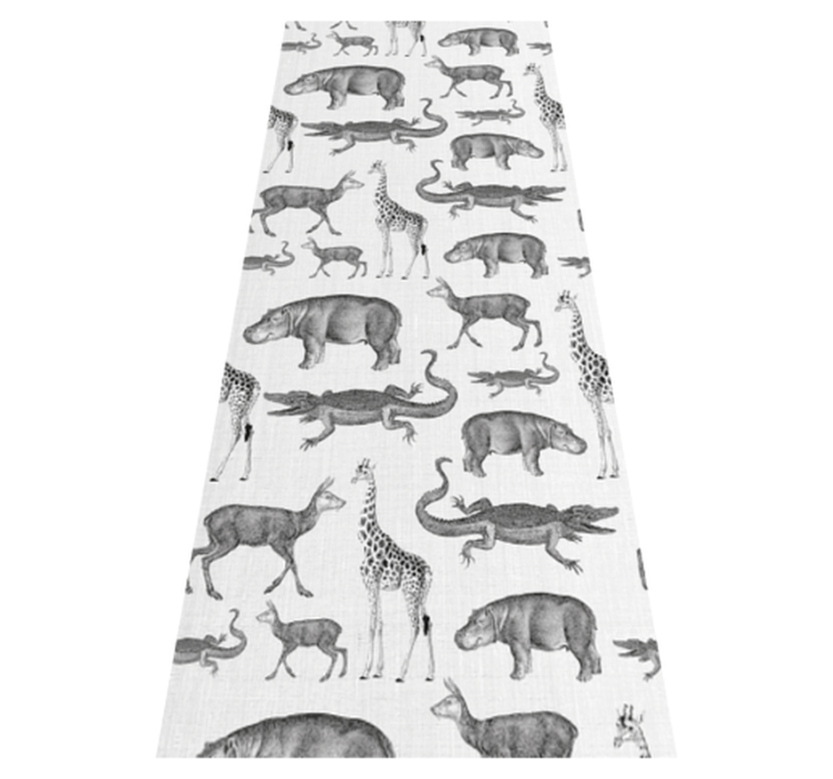 Tapis vinyle chambre bordure animaux et arbres safari - TenStickers