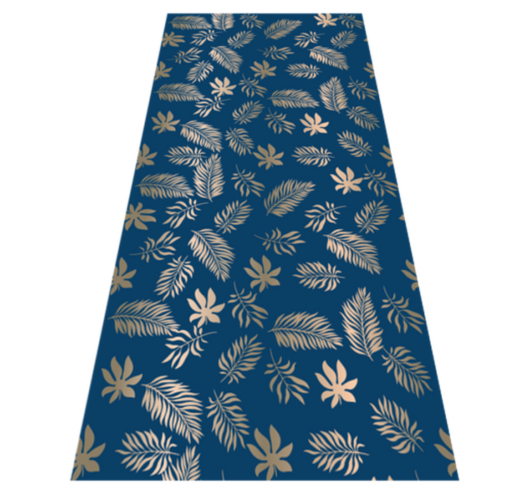 Tapis vinyle chambre design fleurs bleues africaines - TenStickers