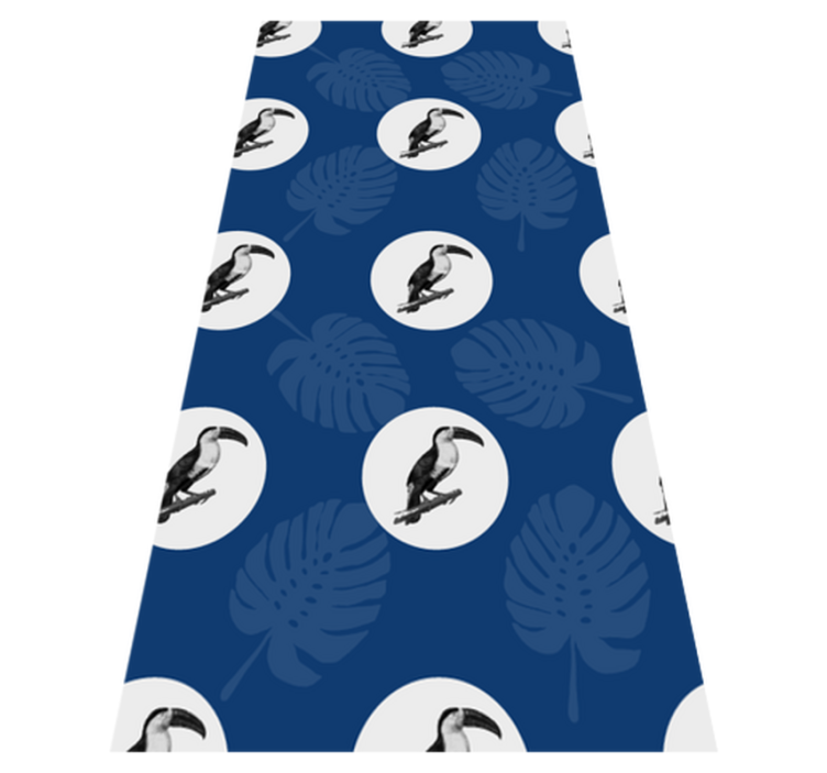 Tapis vinyle chambre design oiseau bleu africain - TenStickers