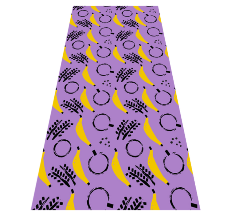 Tapis vinyle chambre design banane violette africaine - TenStickers