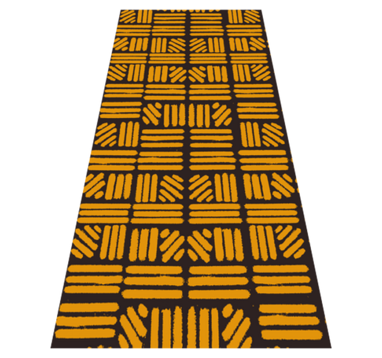 Tapis vinyle chambre art abstrait doré africain - TenStickers