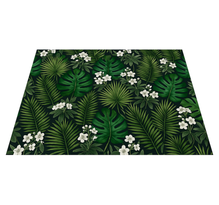 Tapis vinyle chambre nature exotique verte - TenStickers