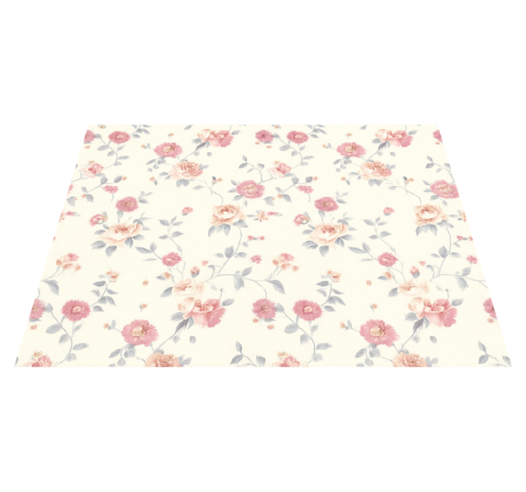 Tapis vinyle chambre imprimé floral - TenStickers