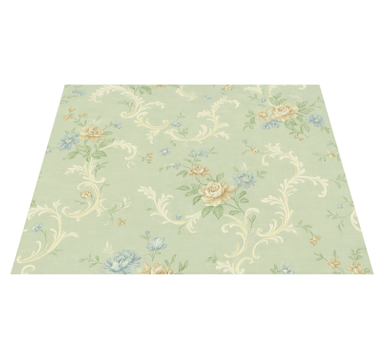 Tapis vinyle chambre design fleurs et ornements vintage - TenStickers