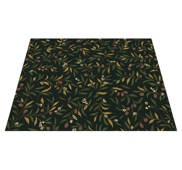 Tapis vinyle chambre motif floral simple répétitif - TenStickers