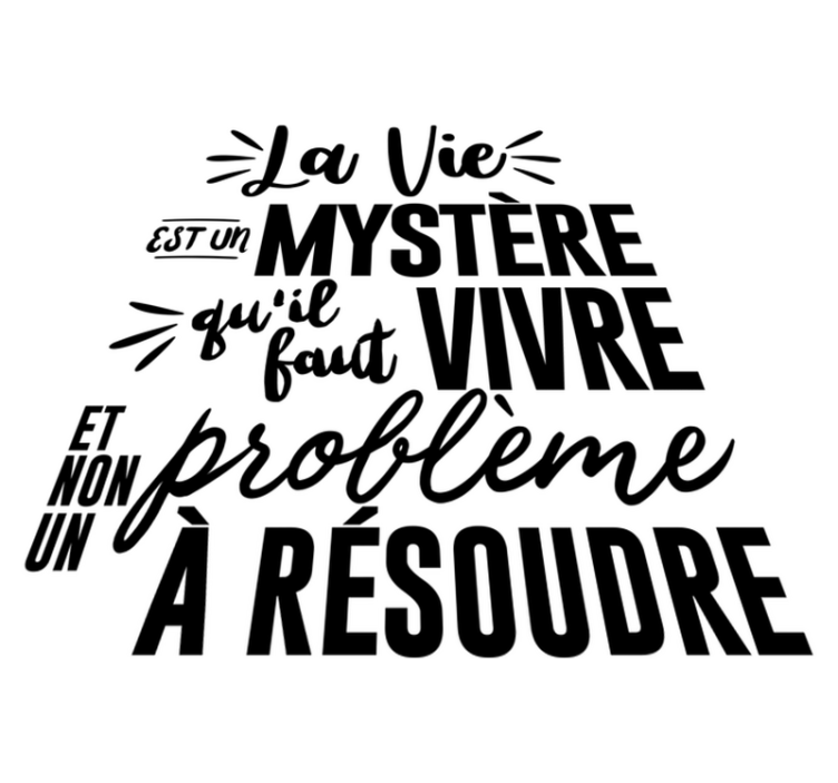 Tapis vinyle chambre la vie est un mystère - TenStickers