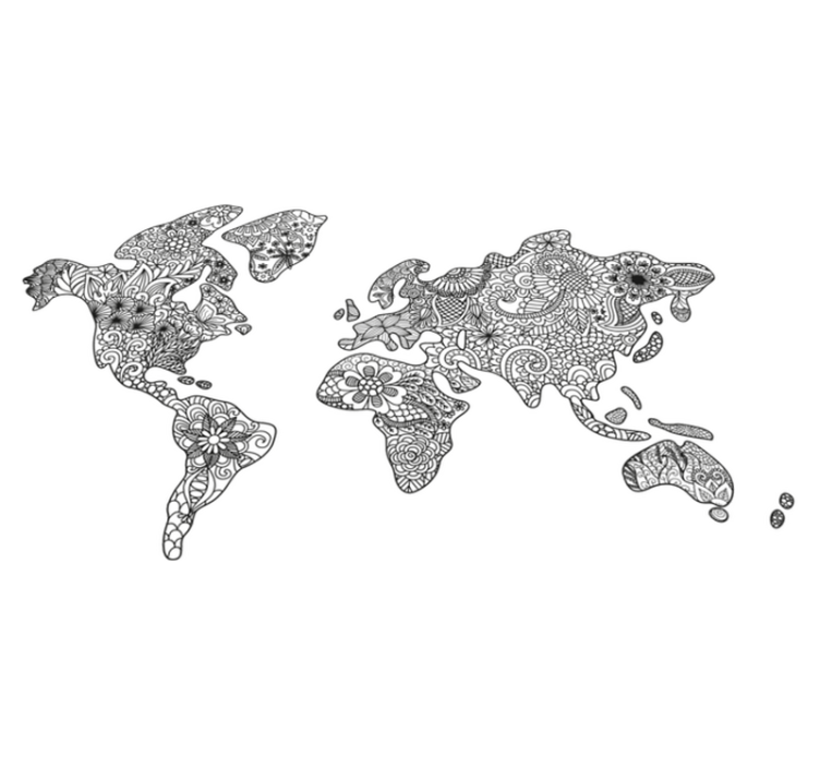 Tapis vinyle chambre carte mandala - TenStickers