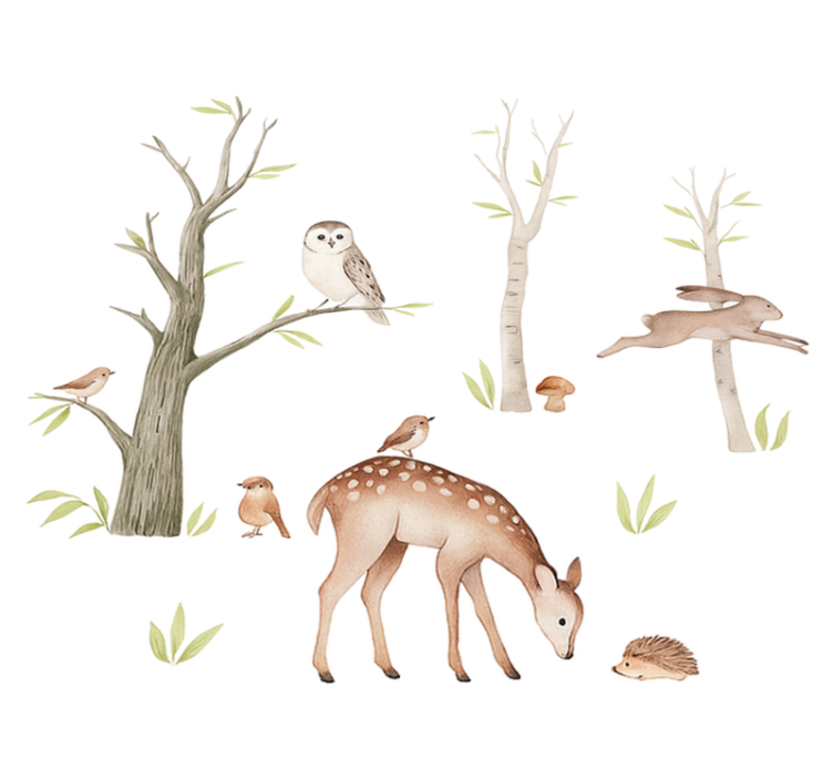 Tapis vinyle chambre forêt apaisée d'automne - TenStickers