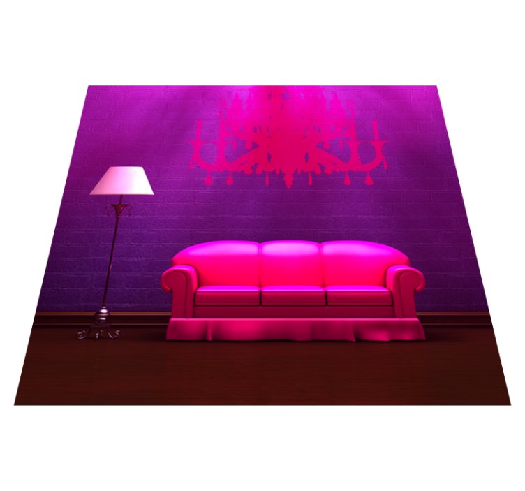 Tapis vinyle chambre décoratif pour canapé et lampe - TenStickers