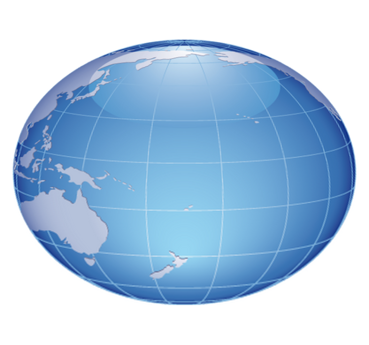 Tapis vinyle chambre océan pacifique bleu - TenStickers