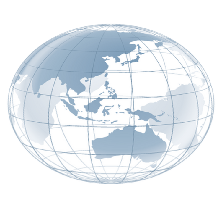 Tapis vinyle chambre monde transparent pacifique - TenStickers