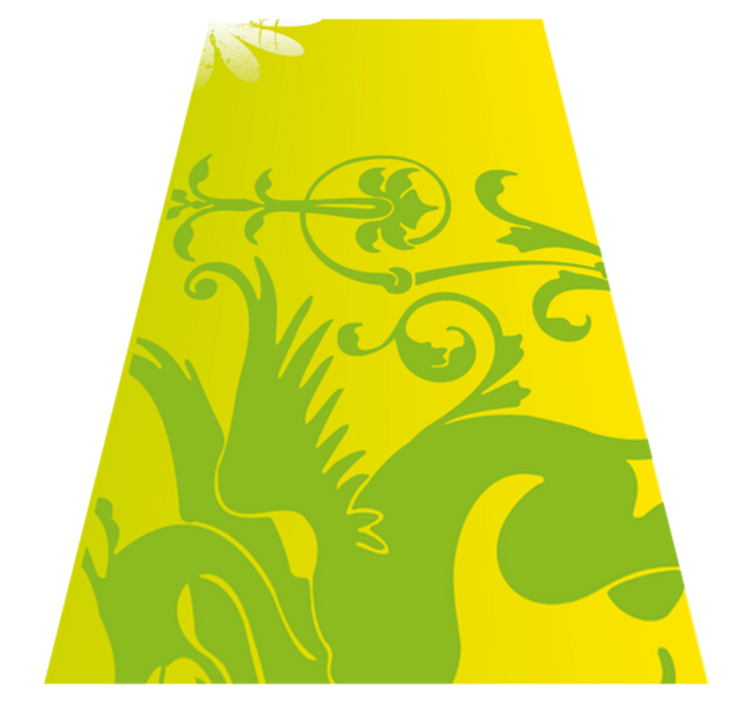 Tapis vinyle chambre dragon vert décoratif - TenStickers