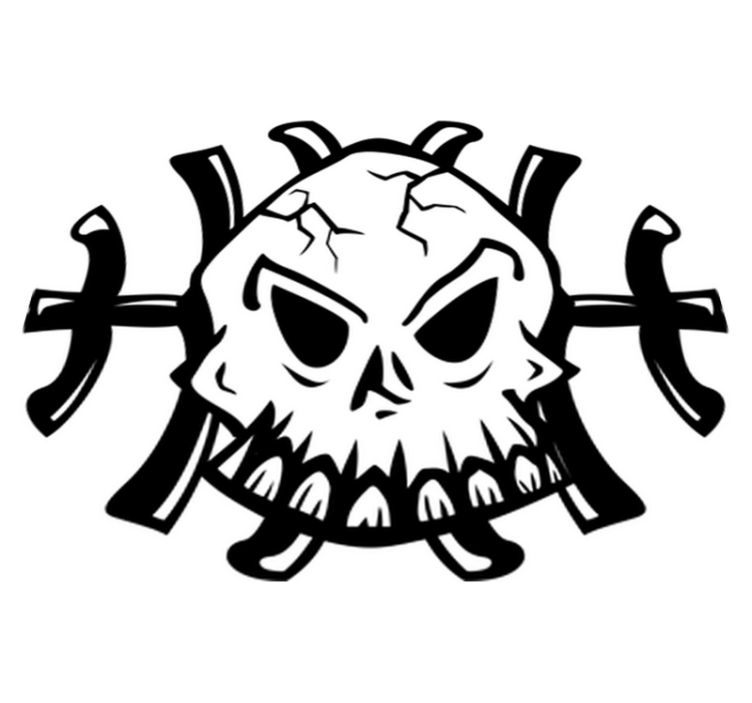 Tapis vinyle chambre logo de skull décoratif - TenStickers