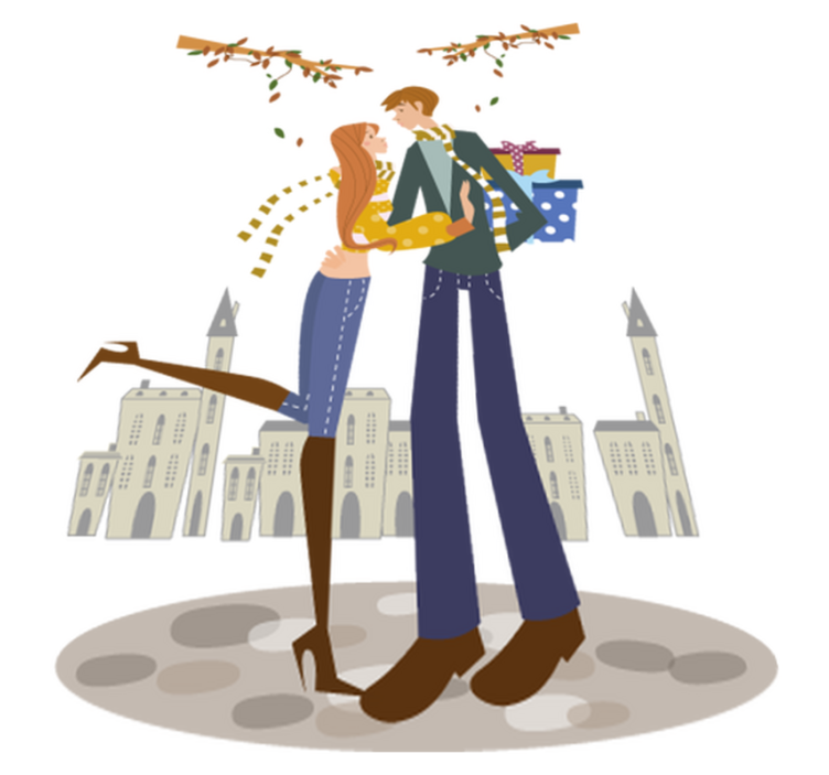 Tapis vinyle chambre couple automnal décoratif - TenStickers