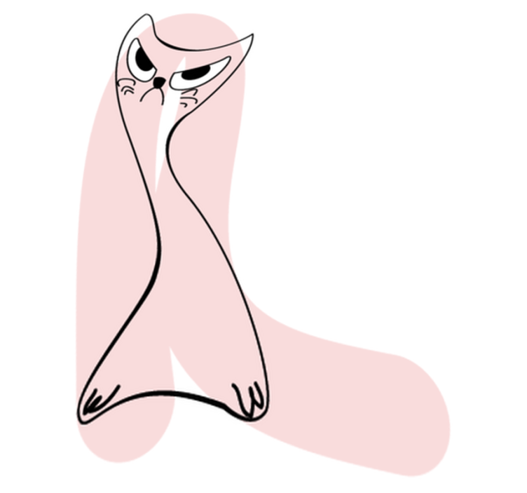 Tapis vinyle chambre chat rose enfant - TenStickers