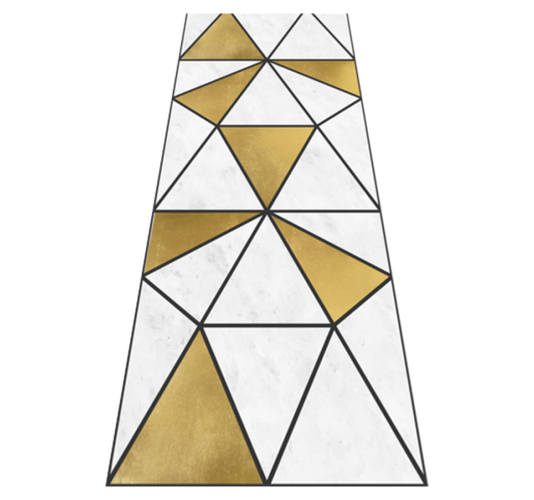 Tapis vinyle bureau effet marbre géométrique - TenStickers