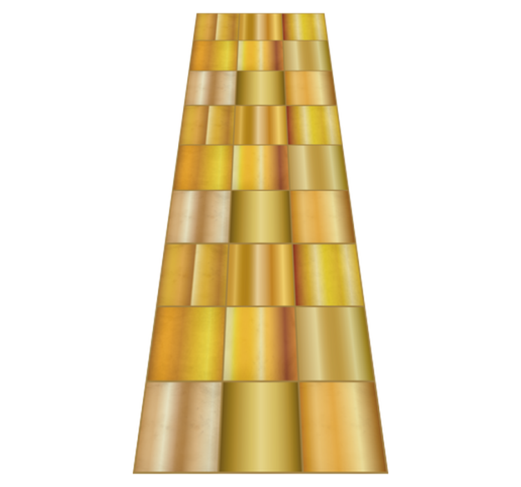 Tapis vinyle bureau blocs jaunes dorés - TenStickers