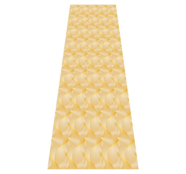 Tapis vinyle bureau illusion de vagues dorées - TenStickers