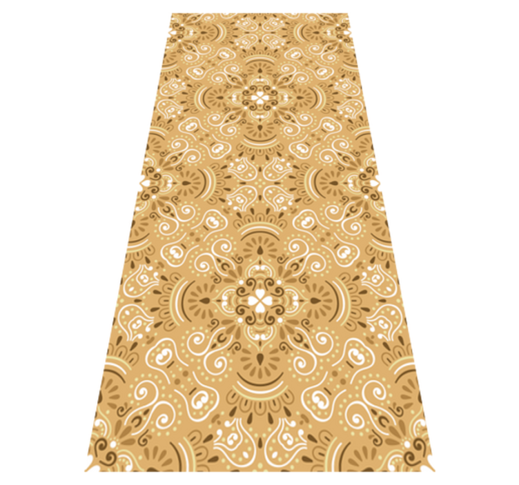 Tapis vinyle chambre motif ornemental beige vintage - TenStickers