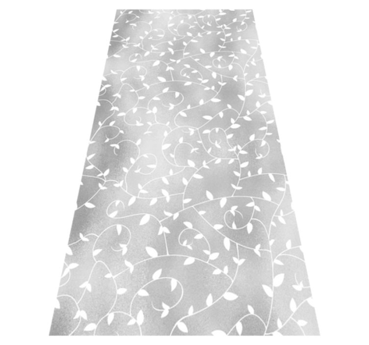 Tapis vinyle chambre branches d'arbre blanches et argentées - TenStickers