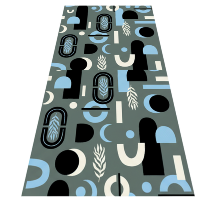 Tapis vinyle chambre motif géométrique abstrait - TenStickers