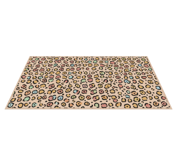 Tapis vinyle chambre imprimé léopard pastel - TenStickers