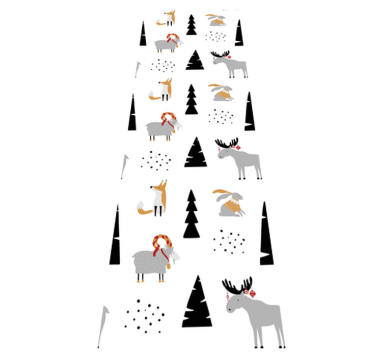 Tapis vinyle chambre motifs animaux d'hiver - TenStickers