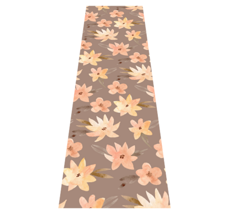 Tapis vinyle chambre fleurs aquarelle couleurs pastel - TenStickers