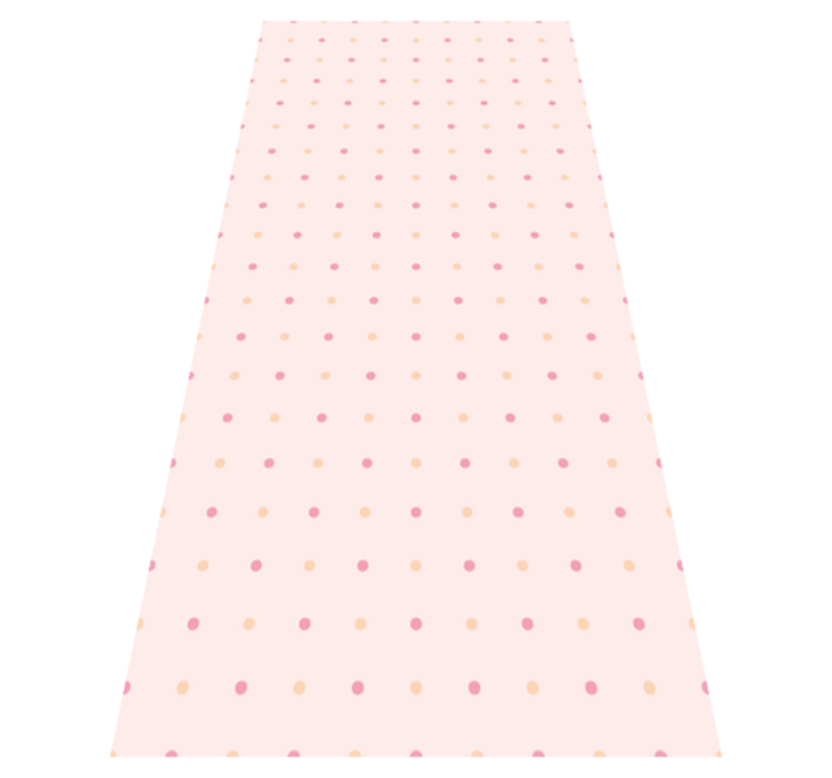Tapis vinyle chambre pois rose pâle - TenStickers
