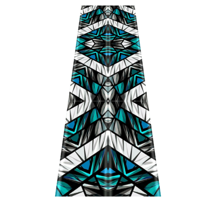 Tapis vinyle chambre graffiti noir, bleu et blanc - TenStickers