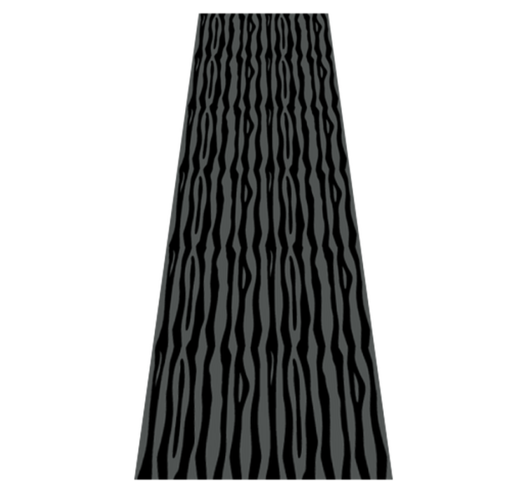 Tapis vinyle chambre rayures ondulées noires et grises - TenStickers