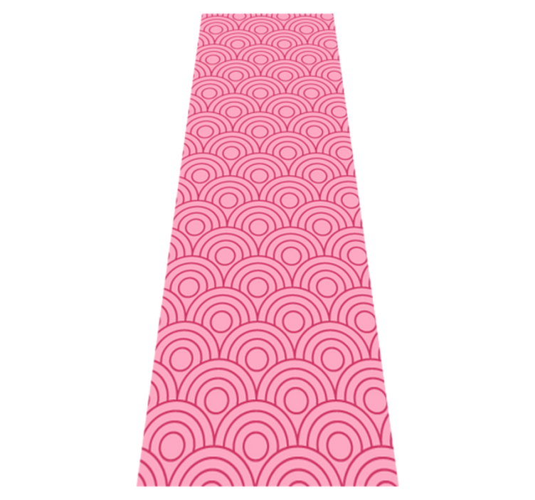 Tapis vinyle chambre formes rose foncé et clair - TenStickers