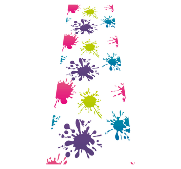 Tapis vinyle chambre éclaboussures multicolores - TenStickers