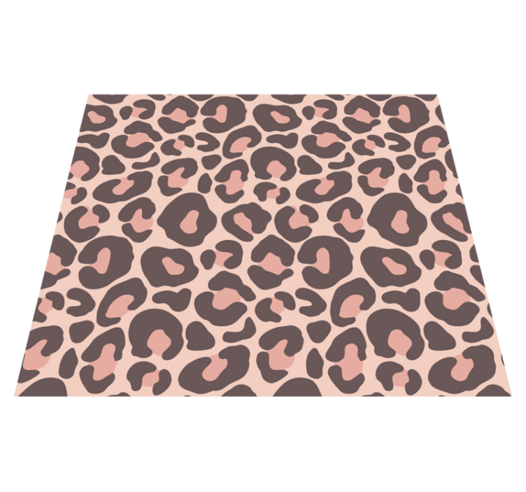 Tapis vinyle chambre imprimé léopard rose - TenStickers