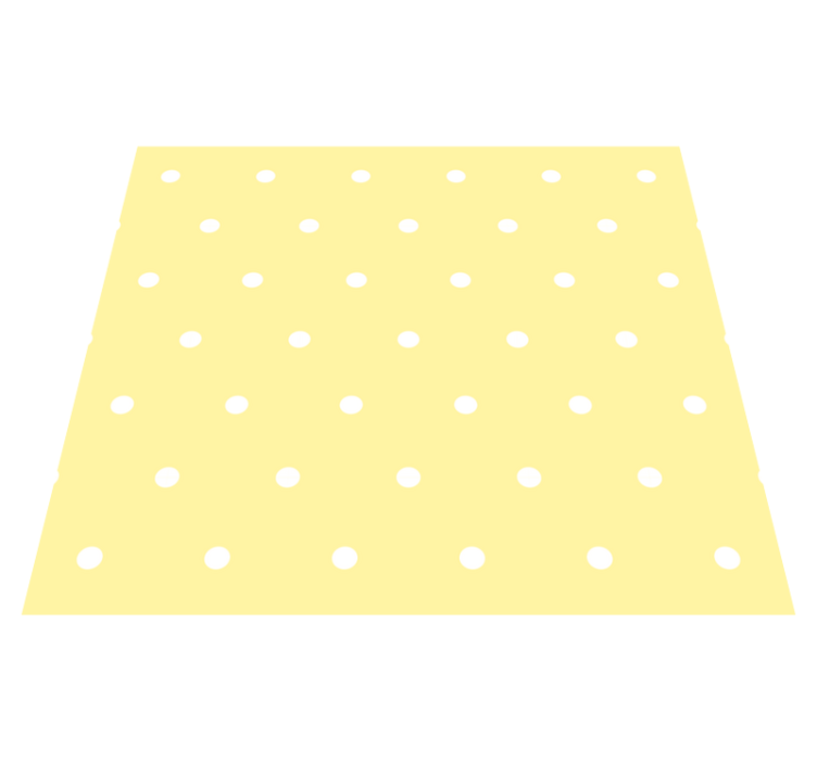 Tapis vinyle chambre pois réguliers sur fond jaune - TenStickers