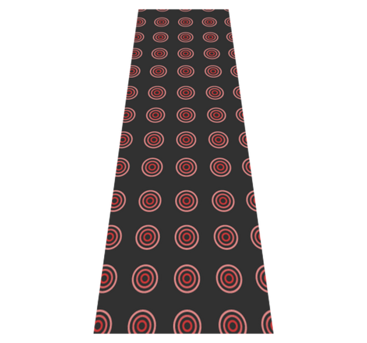 Tapis vinyle chambre motif géométrique rond rouge - TenStickers