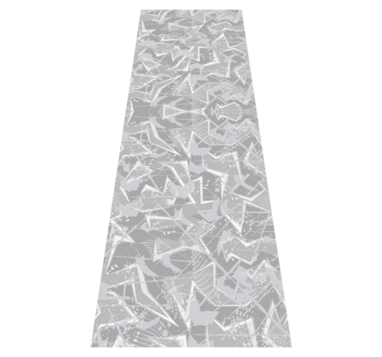 Tapis vinyle chambre motifs graphiques gris années 80 - TenStickers