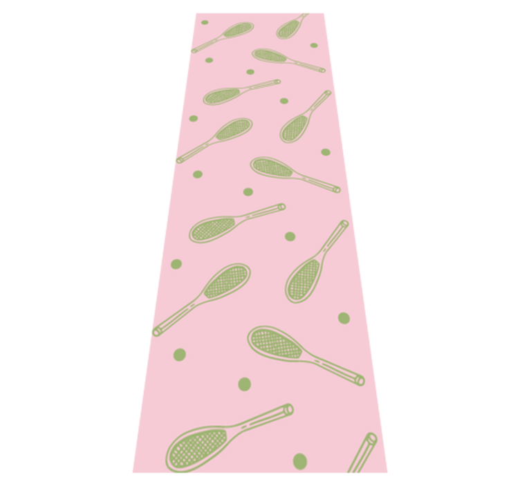 Tapis vinyle chambre motif raquettes de tennis sans couture - TenStickers