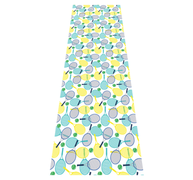 Tapis vinyle chambre motifs de raquettes colorées - TenStickers