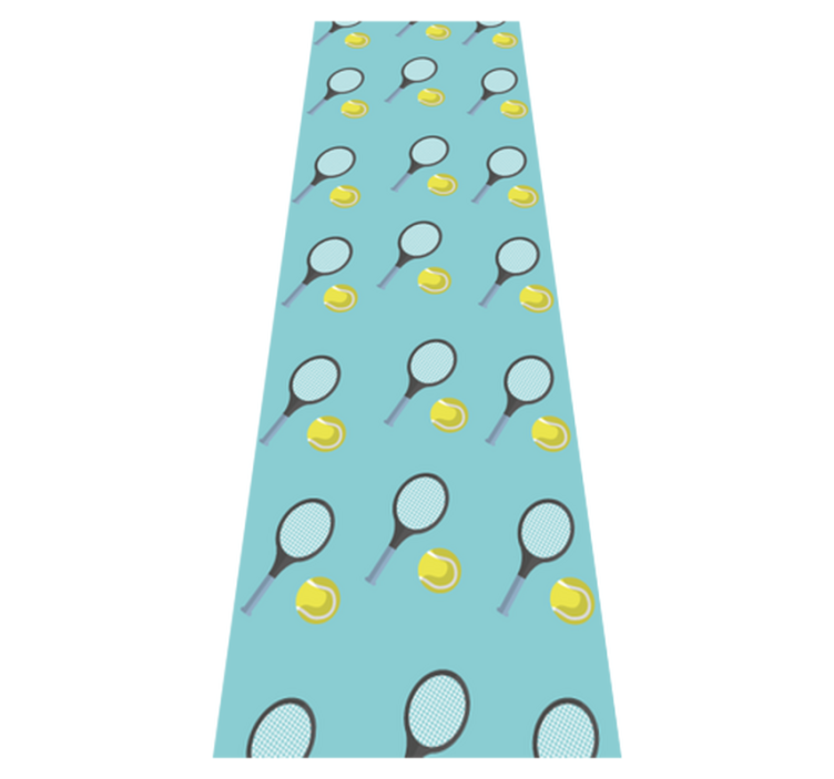 Tapis vinyle chambre motif raquettes et balles de tennis - TenStickers