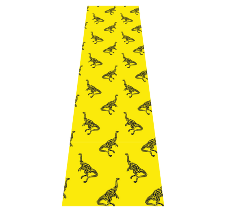 Tapis vinyle chambre symboles de brachiosaurus jaune - TenStickers