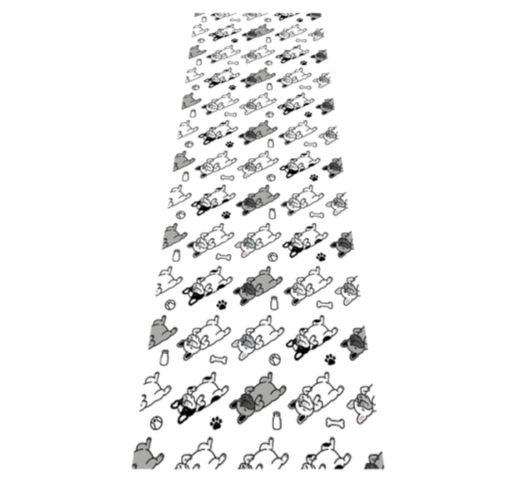 Tapis vinyle chambre motif chiens noirs et gris - TenStickers