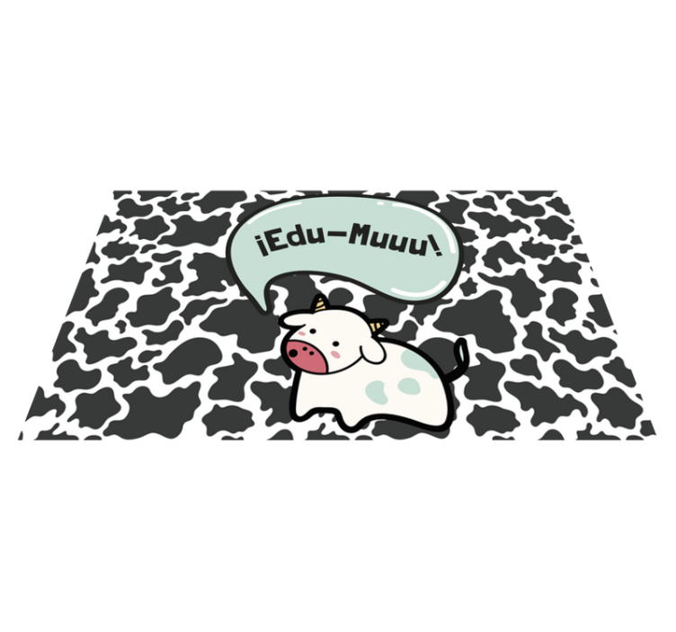 Tapis vinyle pour enfant vache personnalisable - TenStickers
