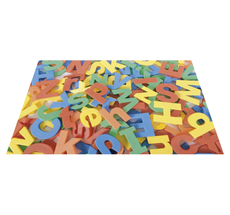 Tapis vinyle alphabet lettres colorées - TenStickers