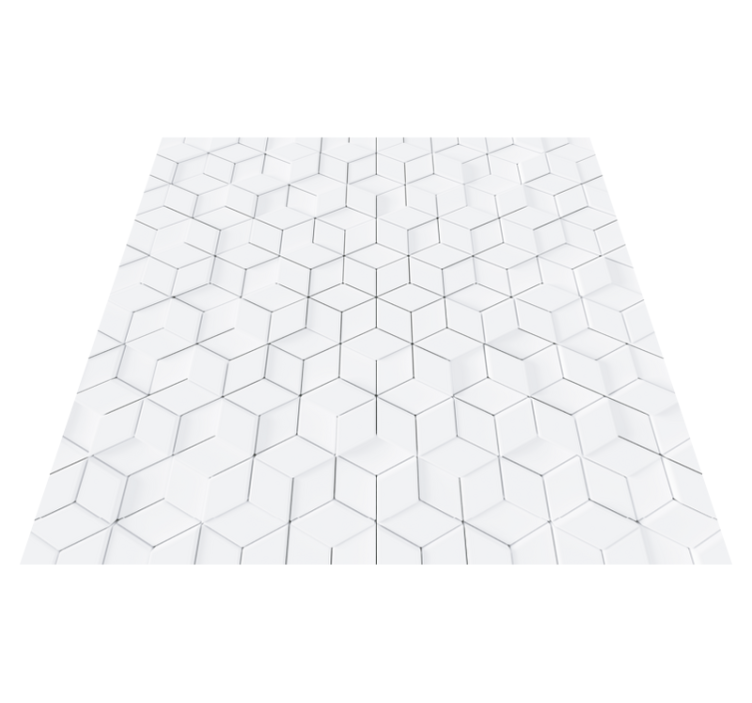Tapis vinyle blanc minimaliste géométrique - TenStickers