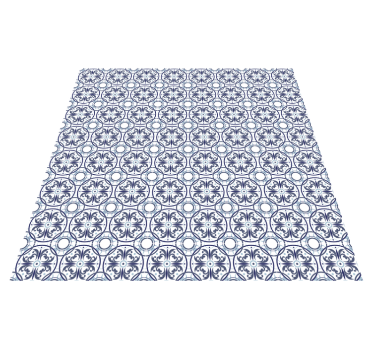 Tapis vinyle carreaux de ciment bleu clair - TenStickers