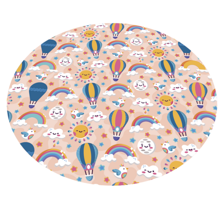 Tapis vinyle motif de ballon coloré - TenStickers