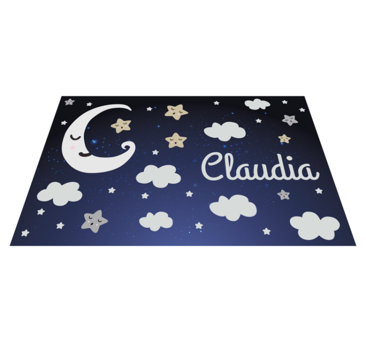 Tapis vinyle personnalisé design Starry Night - TenStickers