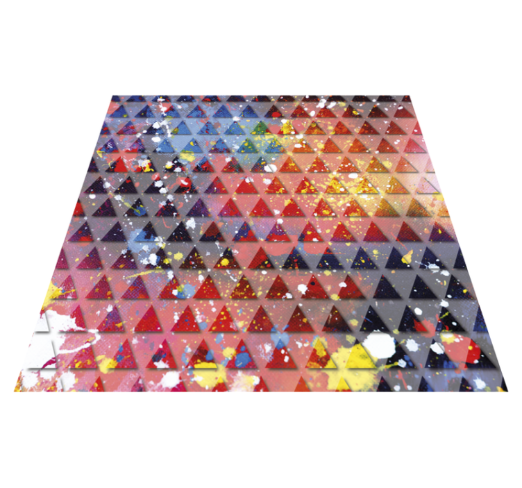 Tapis vinyles géométriques abstrait Triangular Mosaic - TenStickers