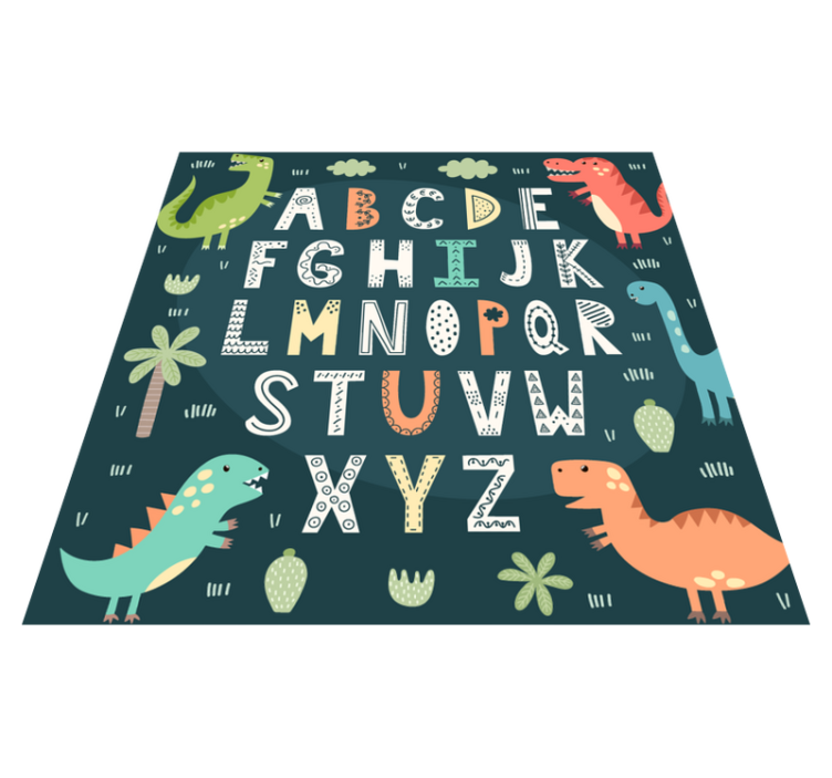 Tapis vinyle chambre alphabet Dinosaur Playroom - TenStickers